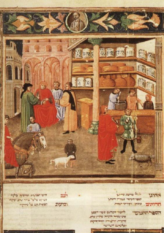 unknow artist Scene of Pharmacy,from Avicenna's Canon of Medicine oil painting picture